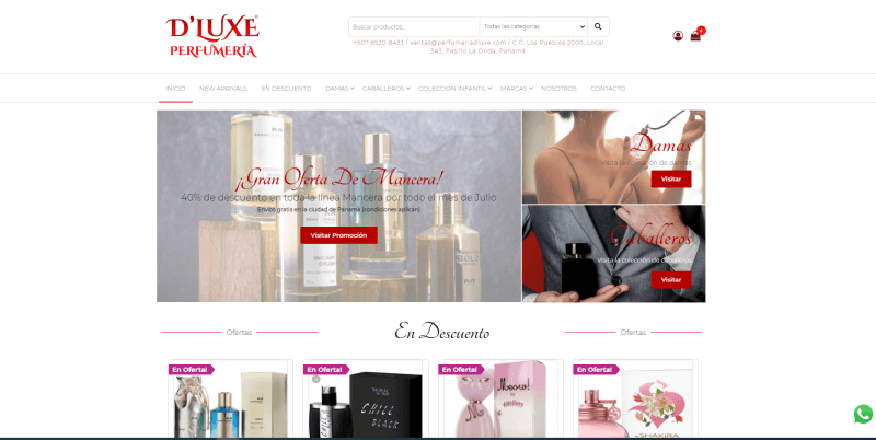 Web D’Luxe Perfumería